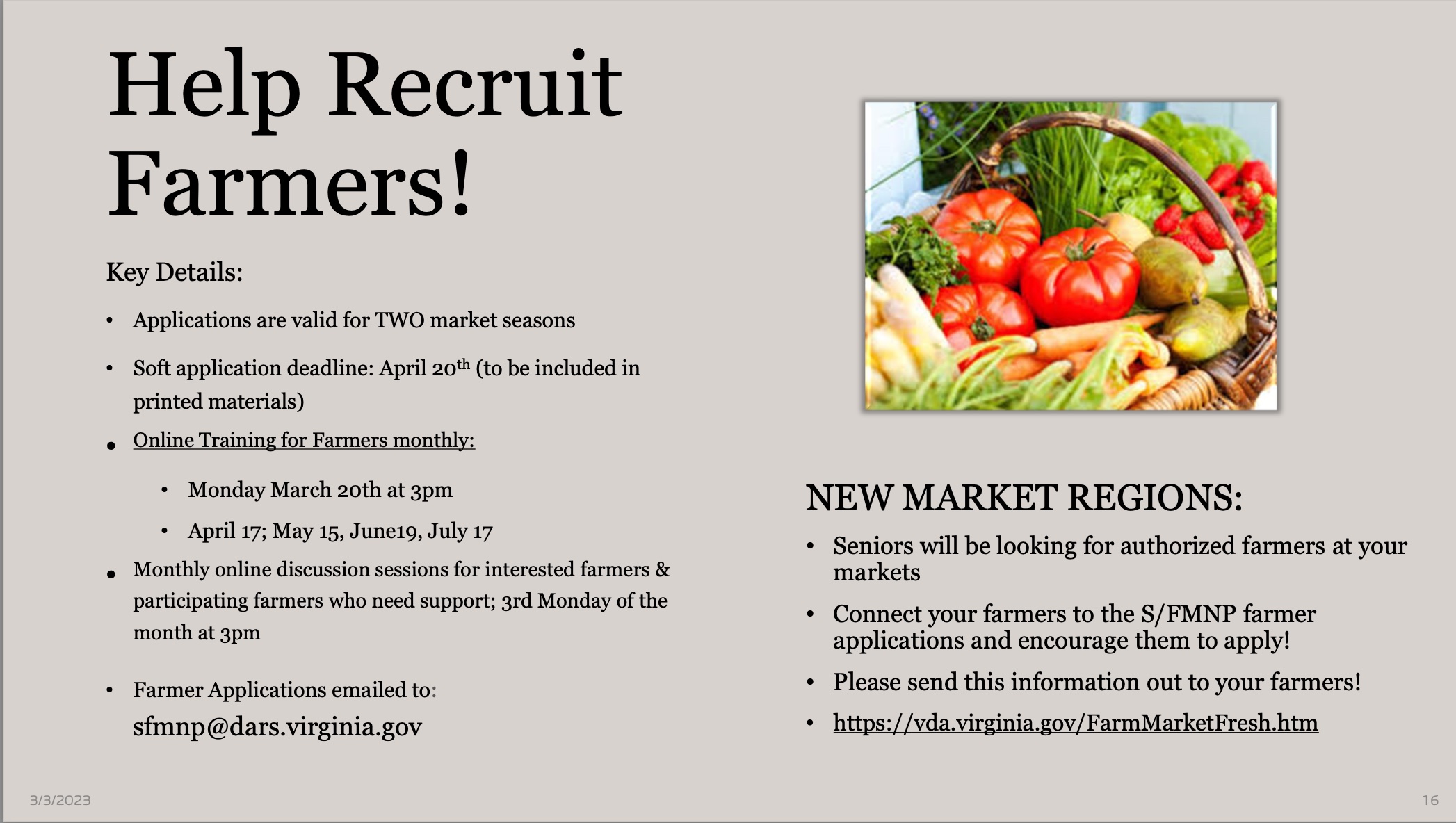 Help Recruit Farmers!